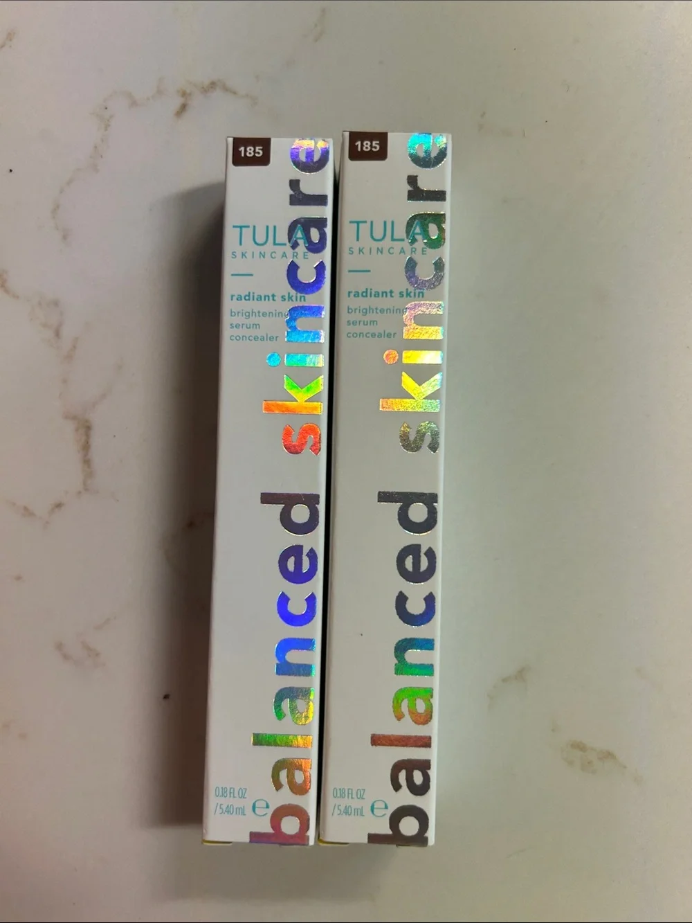 TWO Tula Radiant Skin Brightening Serum Concealers - color 185